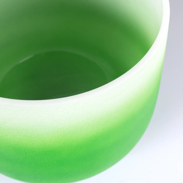 CRYSTAL SINGING BOWL CHAKRA 11" - GREEN, Herz-Chakra, F (432 HZ)